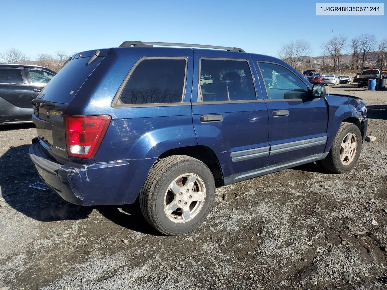 2005 Jeep Grand Cherokee Laredo VIN: 1J4GR48K35C671244 Lot: 80617564