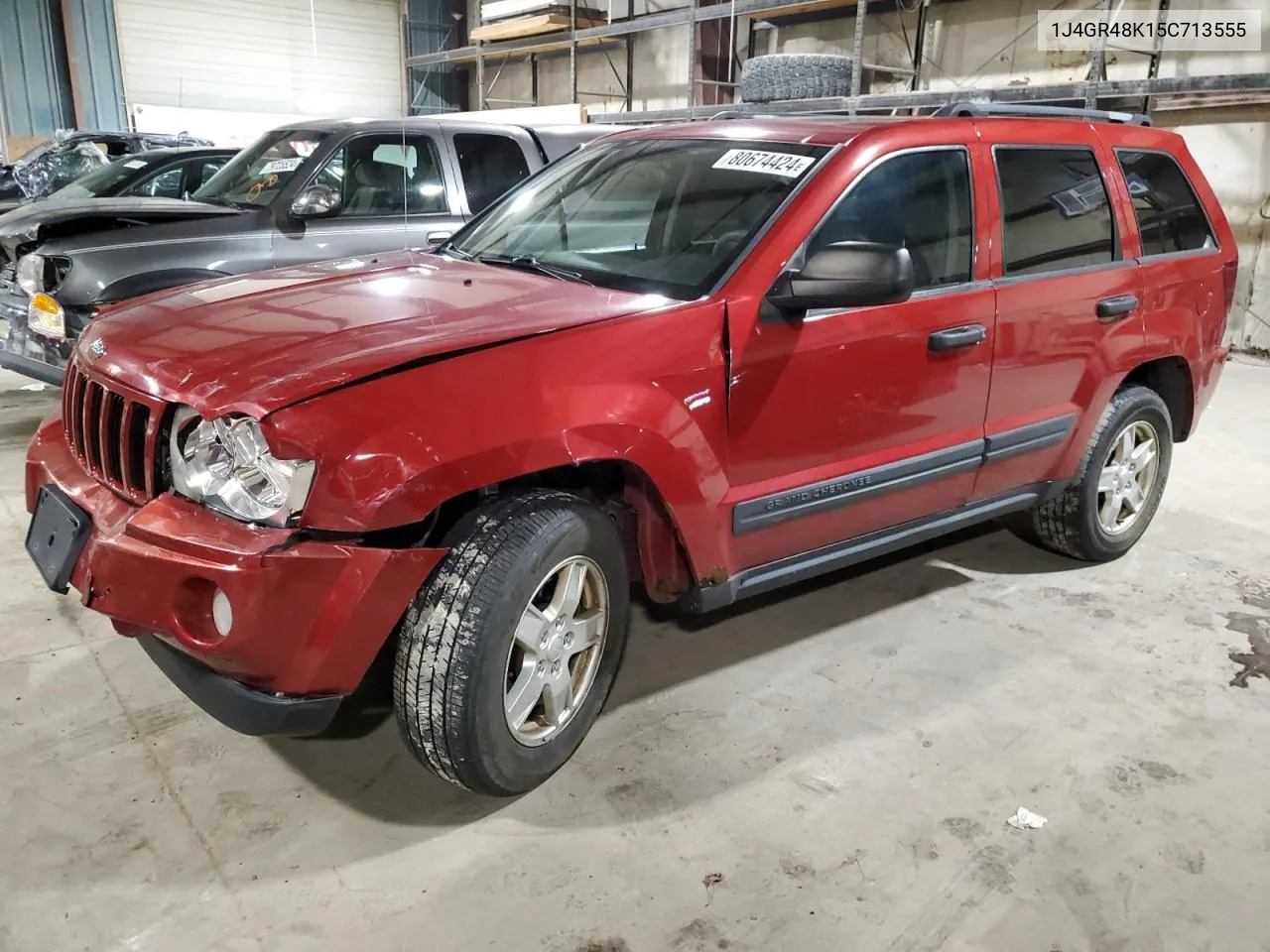 2005 Jeep Grand Cherokee Laredo VIN: 1J4GR48K15C713555 Lot: 80674424