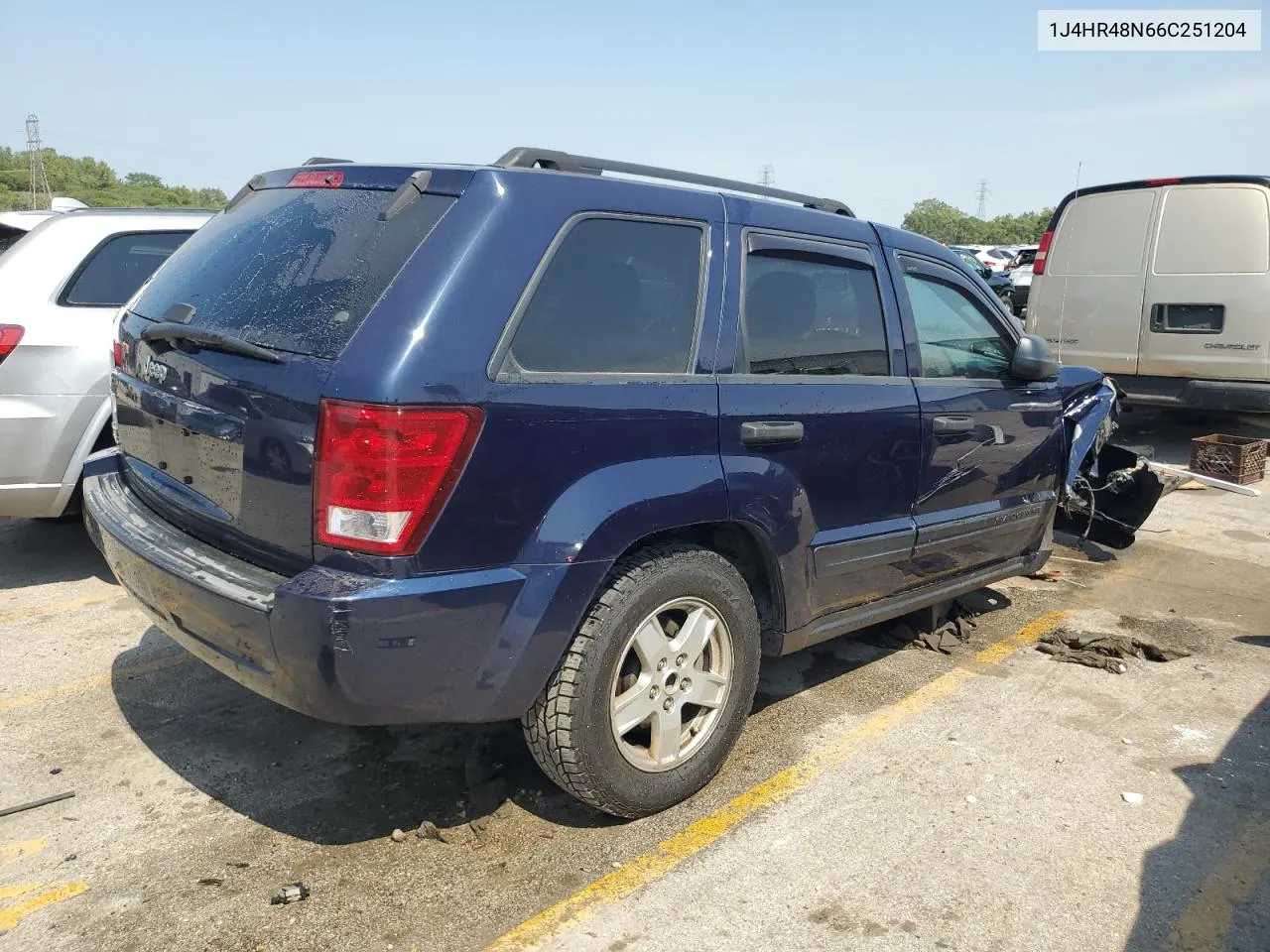 2006 Jeep Grand Cherokee Laredo VIN: 1J4HR48N66C251204 Lot: 68288604