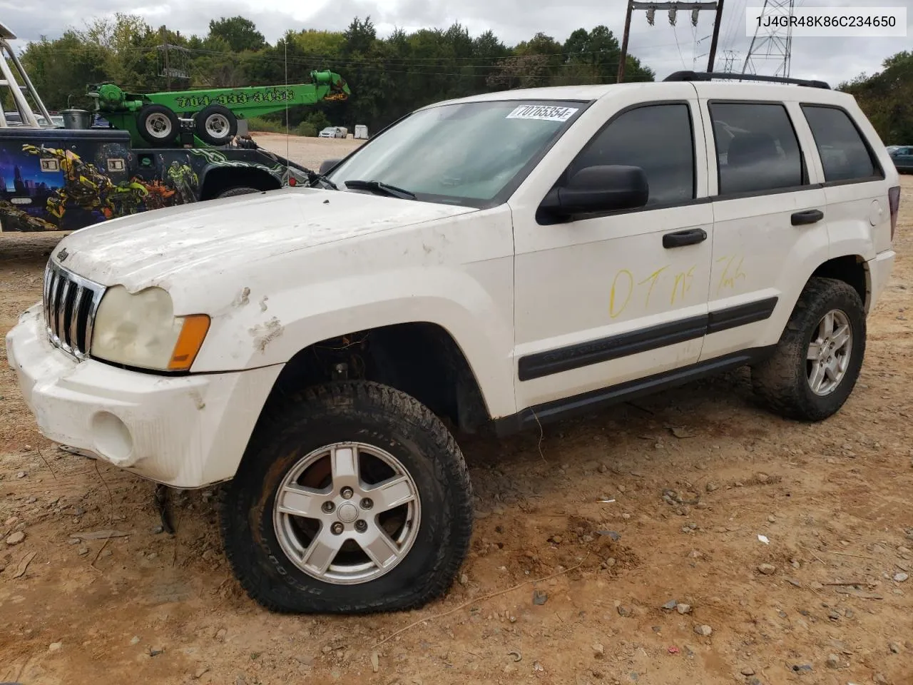 2006 Jeep Grand Cherokee Laredo VIN: 1J4GR48K86C234650 Lot: 70765354