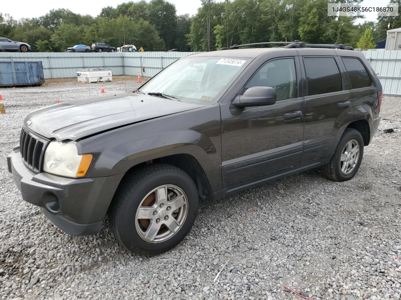 2006 Jeep Grand Cherokee Laredo VIN: 1J4GS48K56C186870 Lot: 71345614