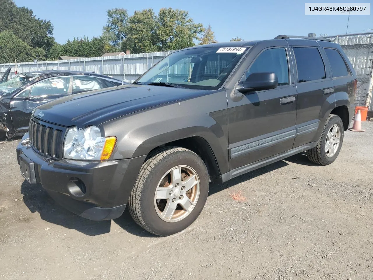 2006 Jeep Grand Cherokee Laredo VIN: 1J4GR48K46C280797 Lot: 72187994