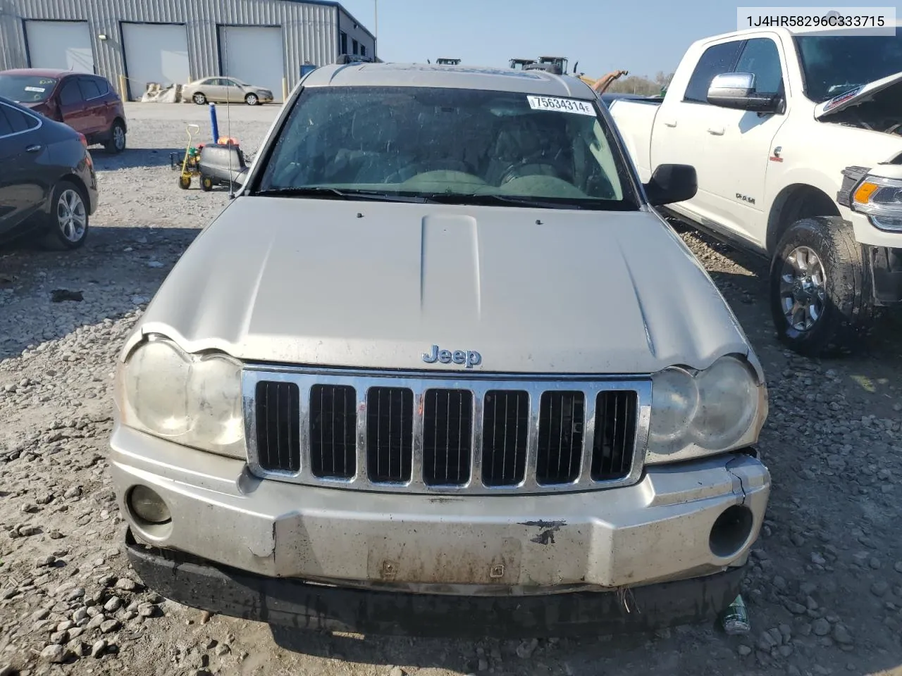 2006 Jeep Grand Cherokee Limited VIN: 1J4HR58296C333715 Lot: 75634314