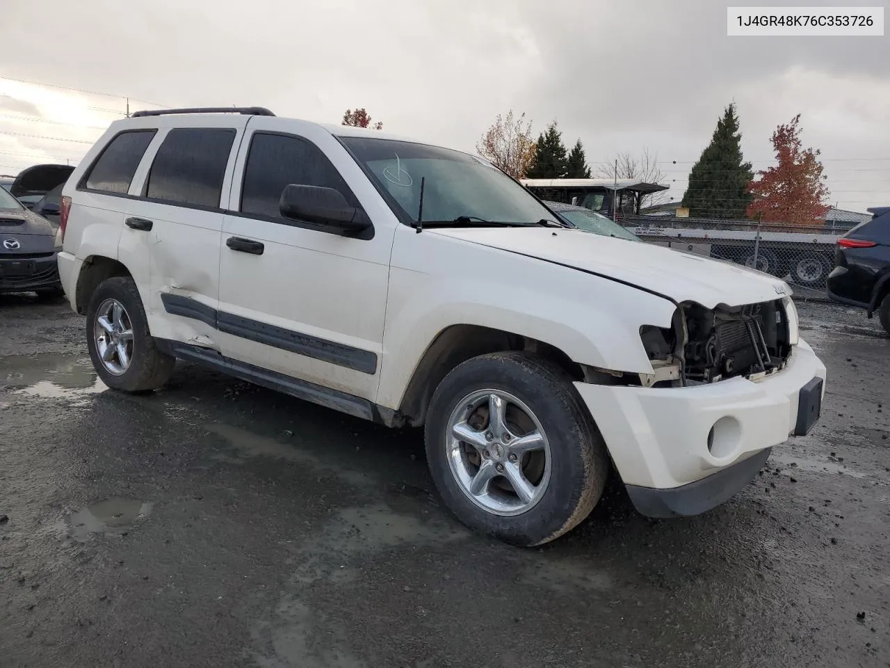 2006 Jeep Grand Cherokee Laredo VIN: 1J4GR48K76C353726 Lot: 78068764