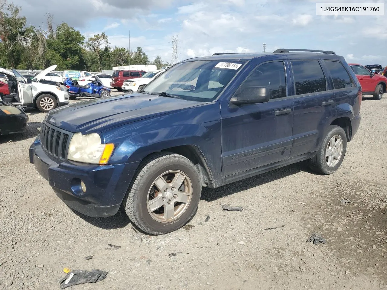 2006 Jeep Grand Cherokee Laredo VIN: 1J4GS48K16C191760 Lot: 79708014