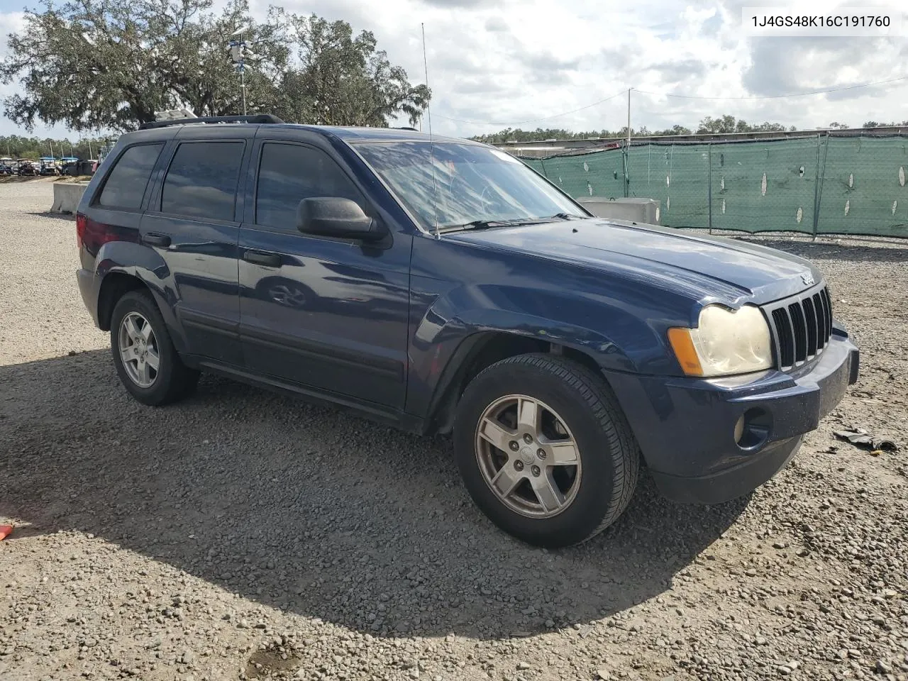 2006 Jeep Grand Cherokee Laredo VIN: 1J4GS48K16C191760 Lot: 79708014