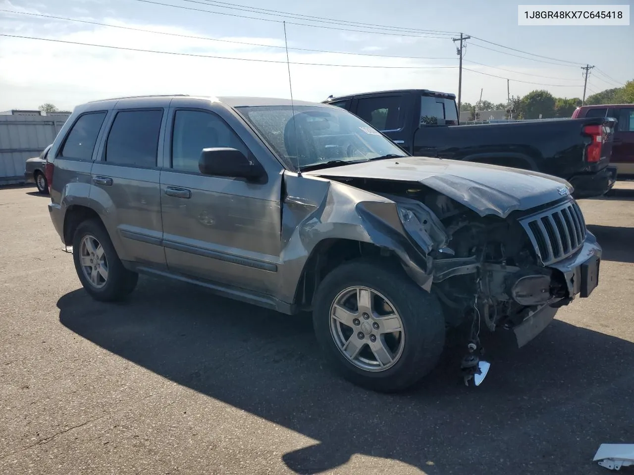 2007 Jeep Grand Cherokee Laredo VIN: 1J8GR48KX7C645418 Lot: 71216304