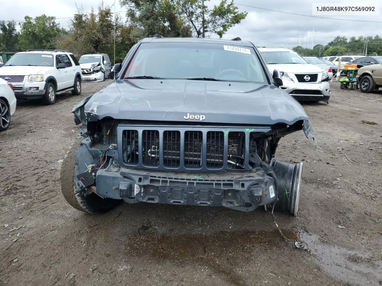 2007 Jeep Grand Cherokee Laredo VIN: 1J8GR48K97C569092 Lot: 71259714