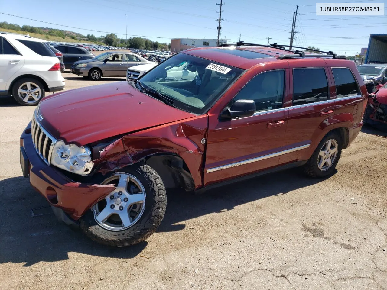 1J8HR58P27C648951 2007 Jeep Grand Cherokee Limited