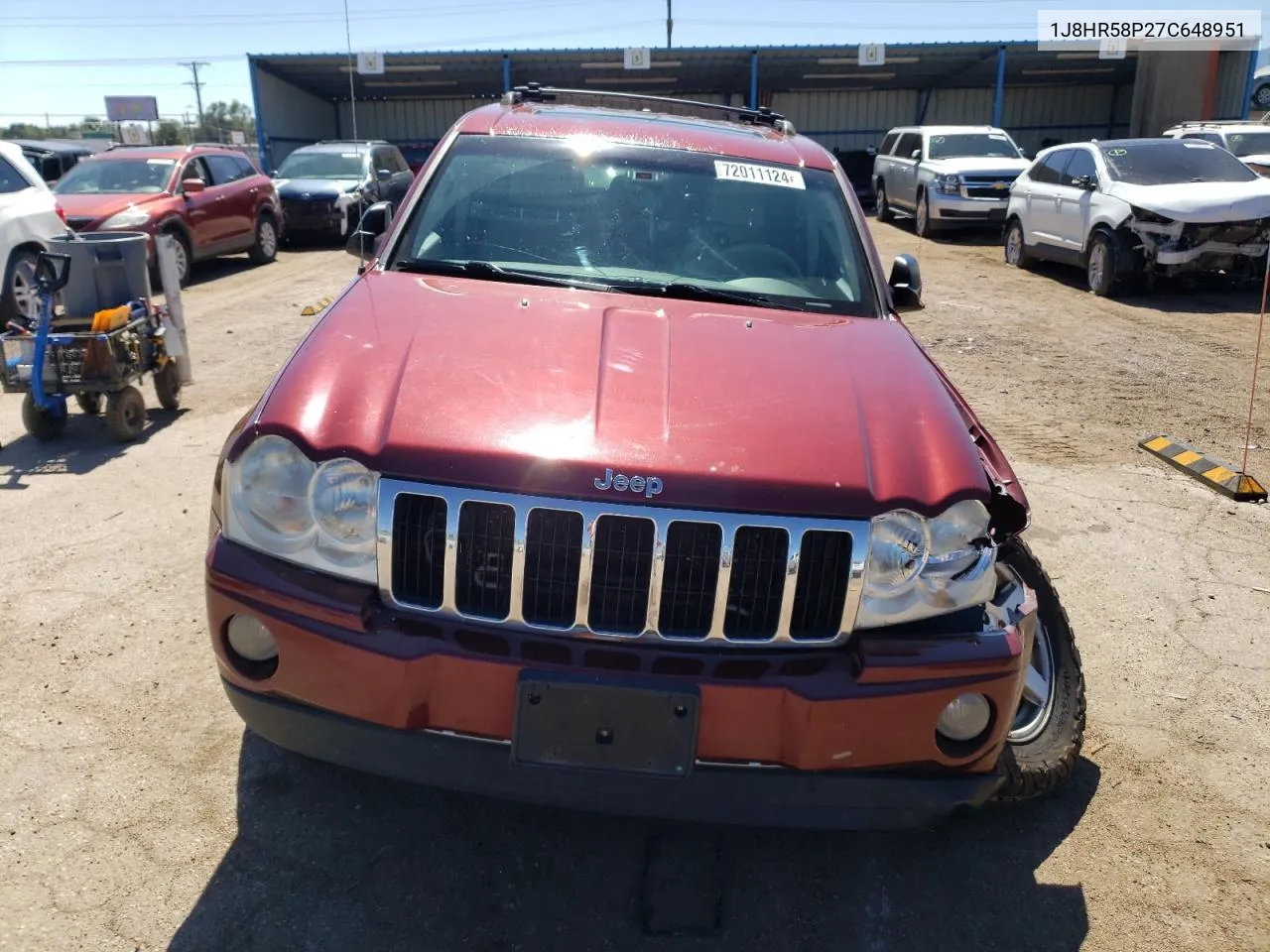 2007 Jeep Grand Cherokee Limited VIN: 1J8HR58P27C648951 Lot: 72011124