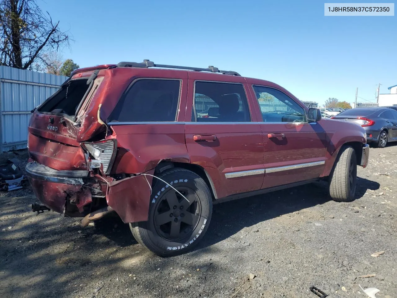 2007 Jeep Grand Cherokee Limited VIN: 1J8HR58N37C572350 Lot: 76117374