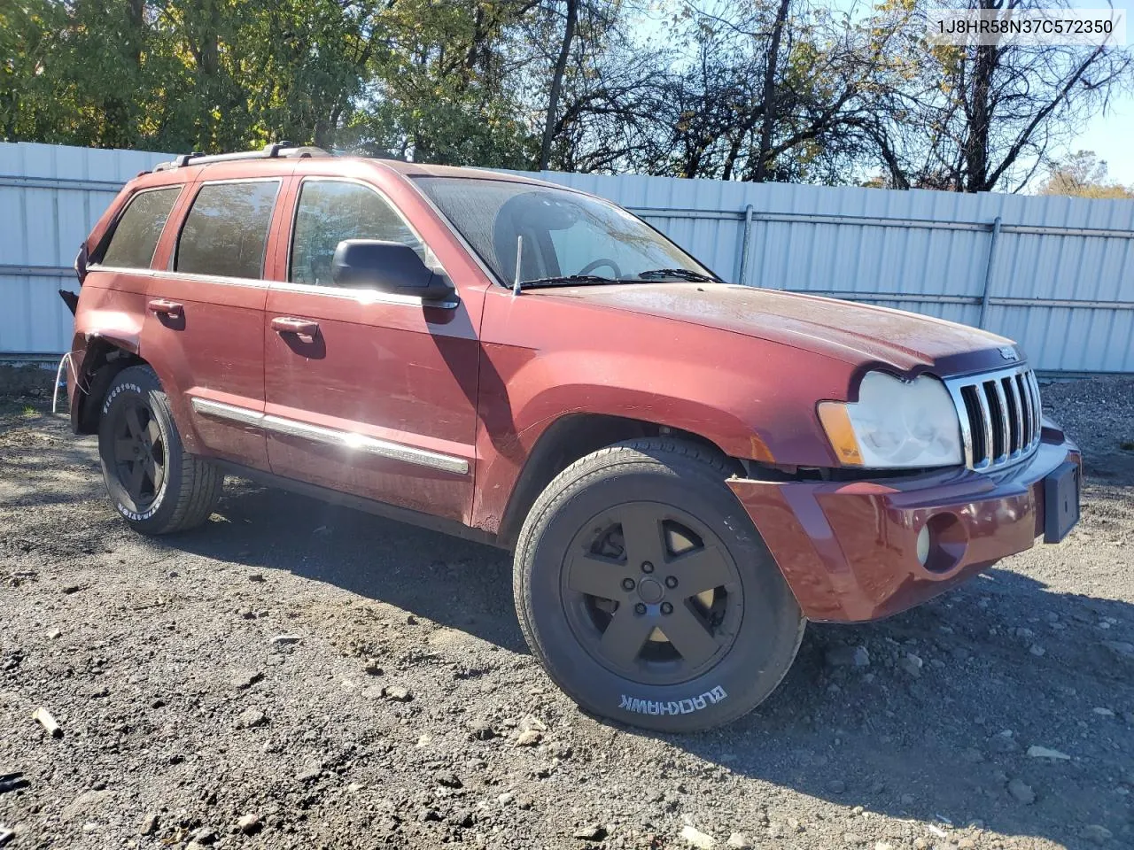 2007 Jeep Grand Cherokee Limited VIN: 1J8HR58N37C572350 Lot: 76117374