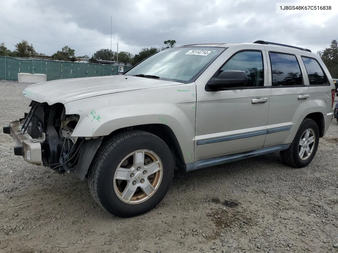 2007 Jeep Grand Cherokee Laredo VIN: 1J8GS48K67C516838 Lot: 79114714