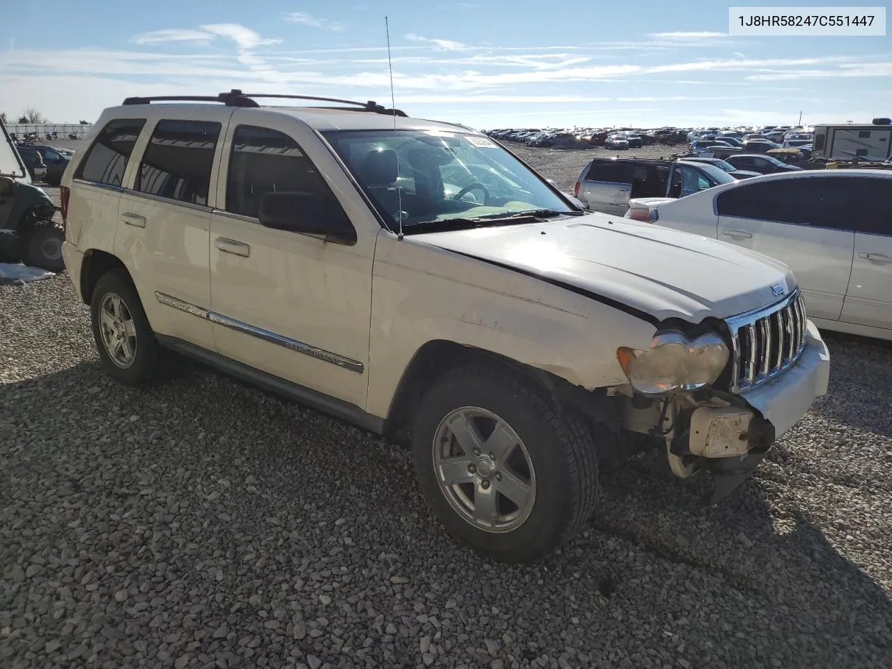 2007 Jeep Grand Cherokee Limited VIN: 1J8HR58247C551447 Lot: 80200644