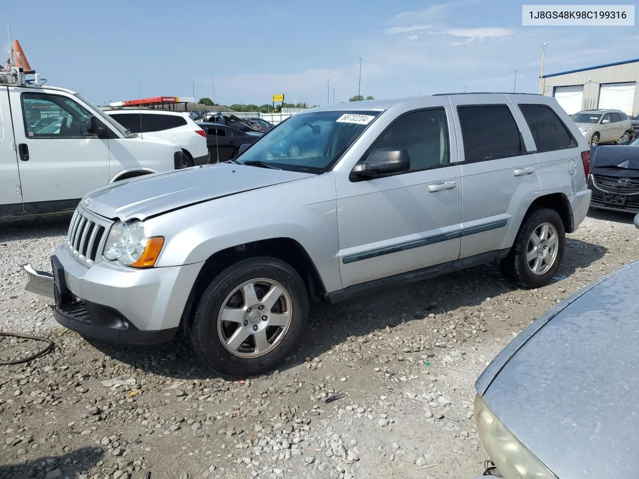 2008 Jeep Grand Cherokee Laredo VIN: 1J8GS48K98C199316 Lot: 68732204