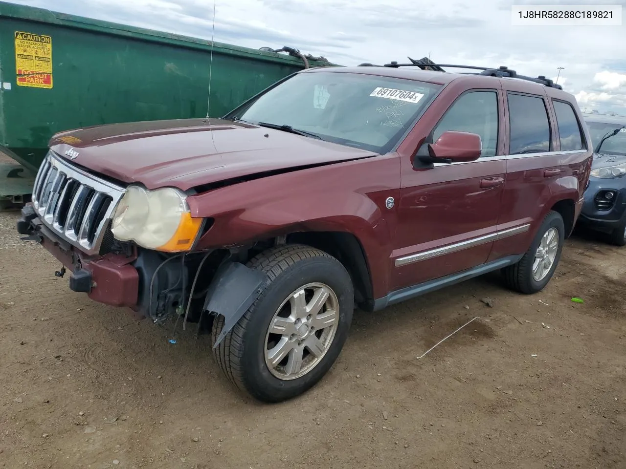 2008 Jeep Grand Cherokee Limited VIN: 1J8HR58288C189821 Lot: 69813514