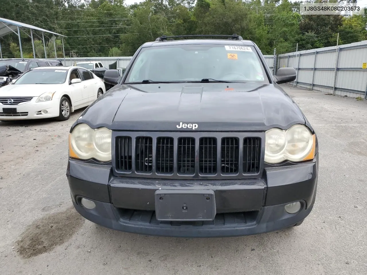 2008 Jeep Grand Cherokee Laredo VIN: 1J8GS48K08C203673 Lot: 71670624