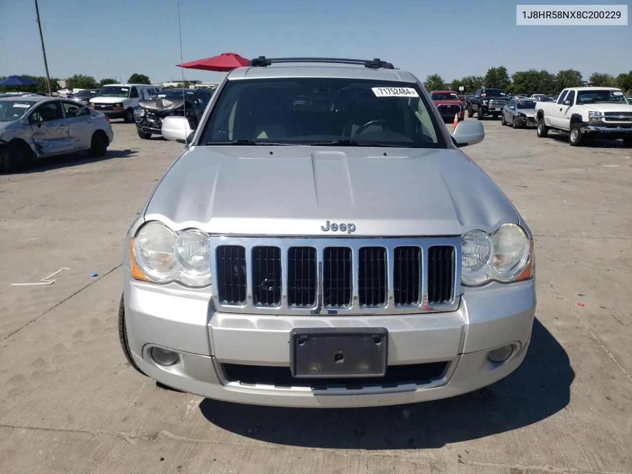 2008 Jeep Grand Cherokee Limited VIN: 1J8HR58NX8C200229 Lot: 71752484