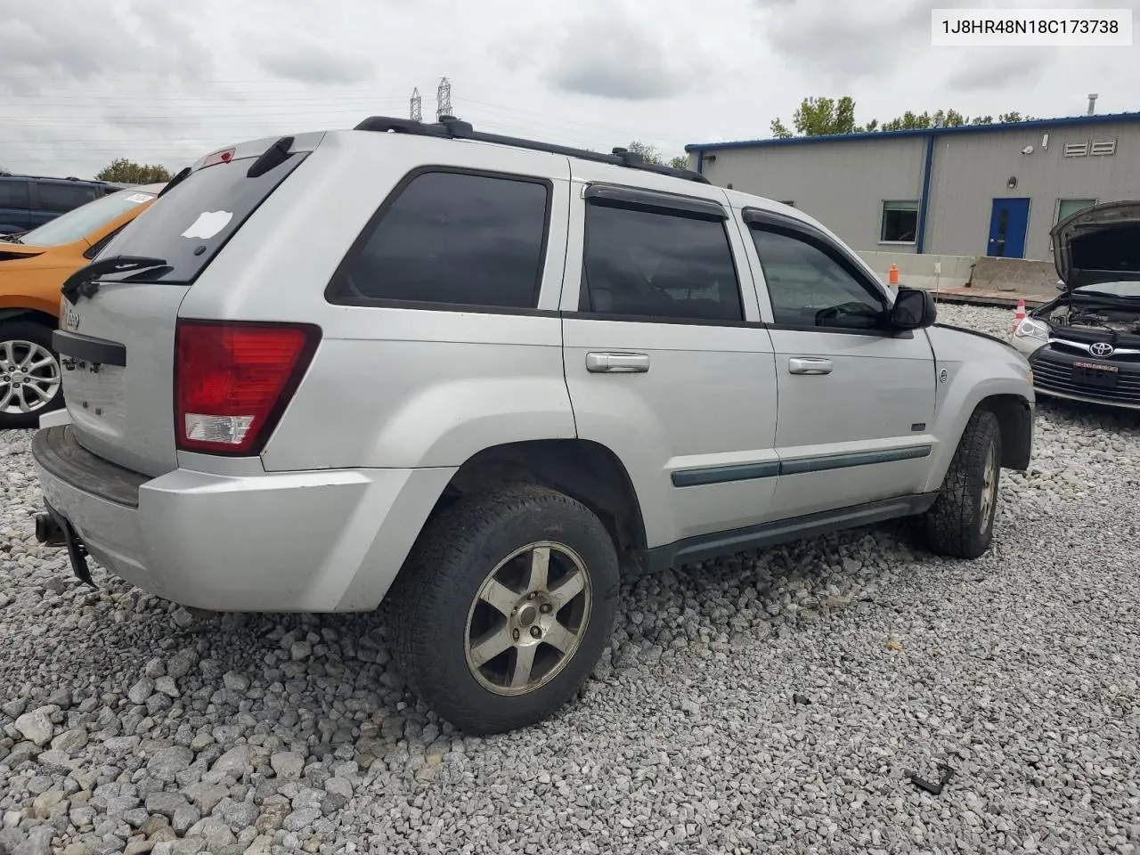 2008 Jeep Grand Cherokee Laredo VIN: 1J8HR48N18C173738 Lot: 72899284