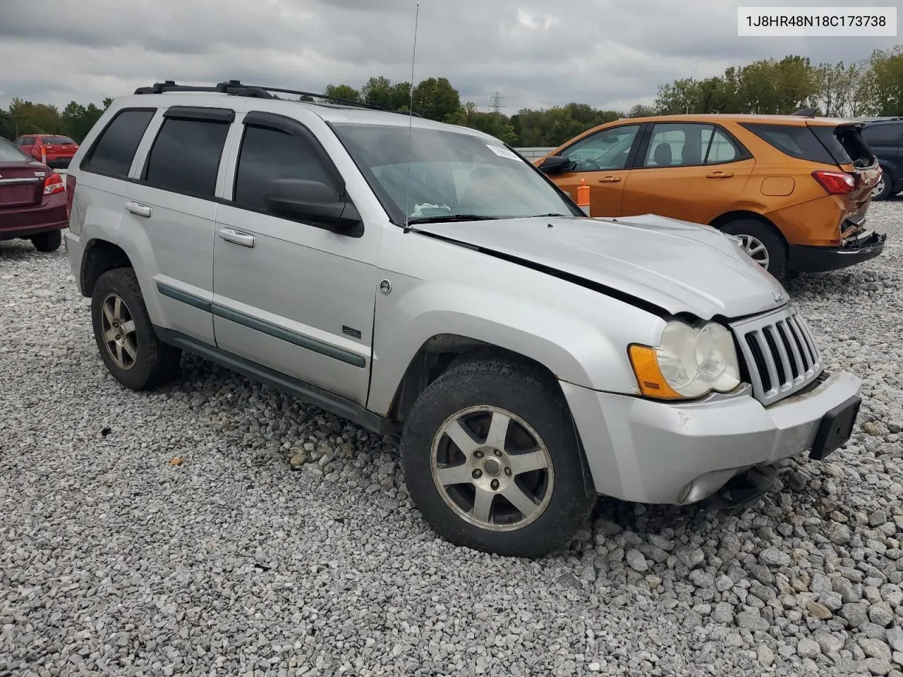 2008 Jeep Grand Cherokee Laredo VIN: 1J8HR48N18C173738 Lot: 72899284