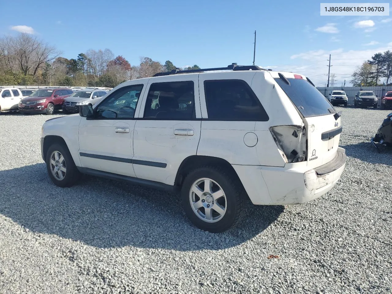 2008 Jeep Grand Cherokee Laredo VIN: 1J8GS48K18C196703 Lot: 79834164