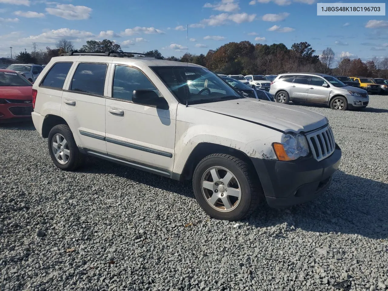 2008 Jeep Grand Cherokee Laredo VIN: 1J8GS48K18C196703 Lot: 79834164