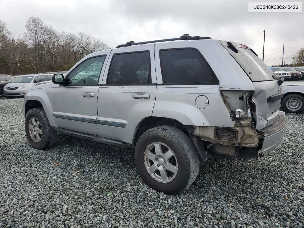 2008 Jeep Grand Cherokee Laredo VIN: 1J8GS48K38C240426 Lot: 80107934