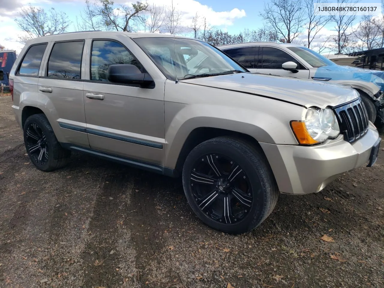 2008 Jeep Grand Cherokee Laredo VIN: 1J8GR48K78C160137 Lot: 80507814