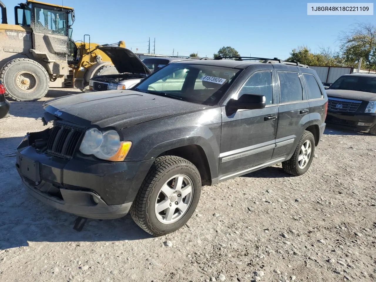 2008 Jeep Grand Cherokee Laredo VIN: 1J8GR48K18C221109 Lot: 81573924