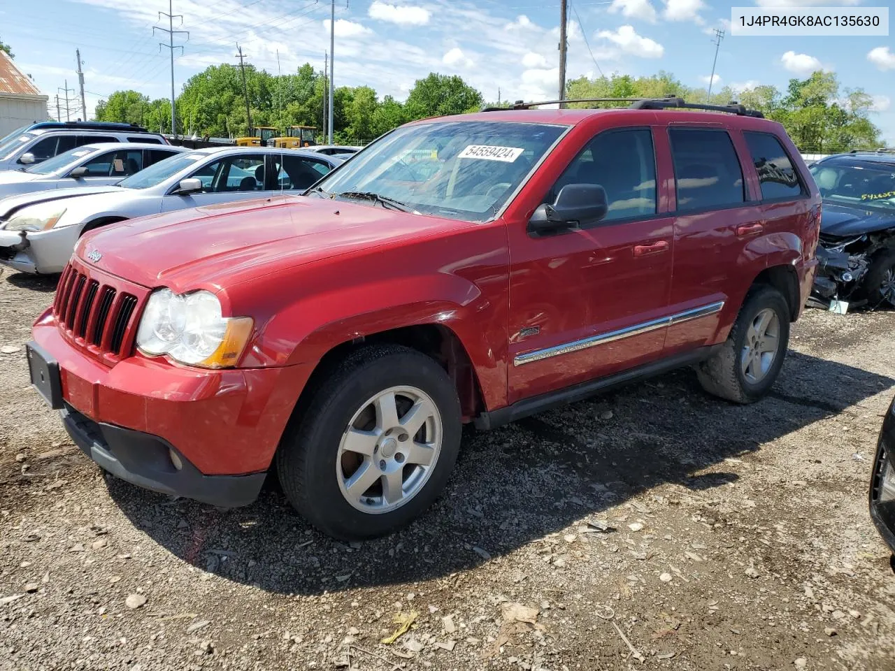 2010 Jeep Grand Cher VIN: 1J4PR4GK8AC135630 Lot: 65235974