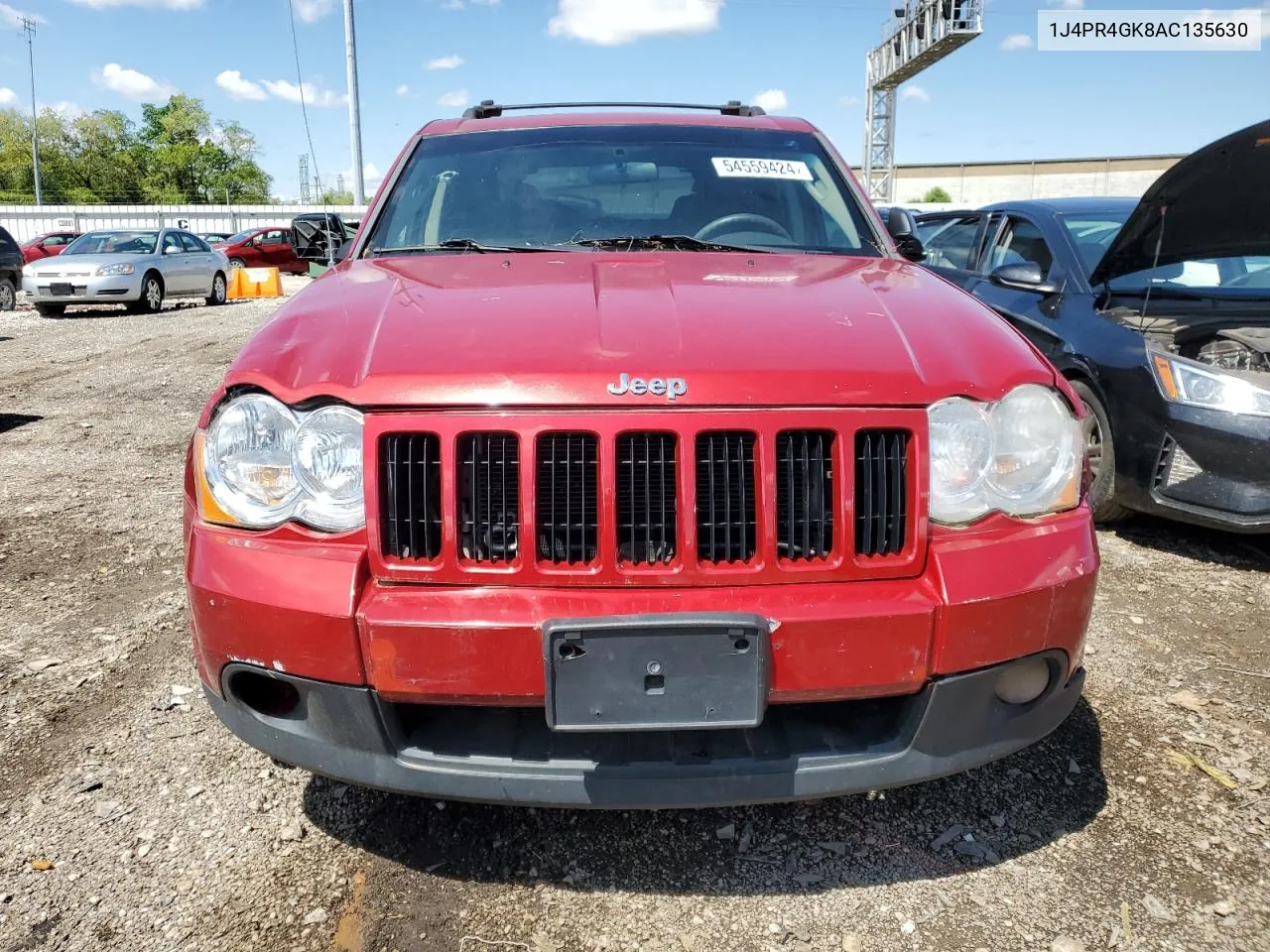 2010 Jeep Grand Cher VIN: 1J4PR4GK8AC135630 Lot: 65235974