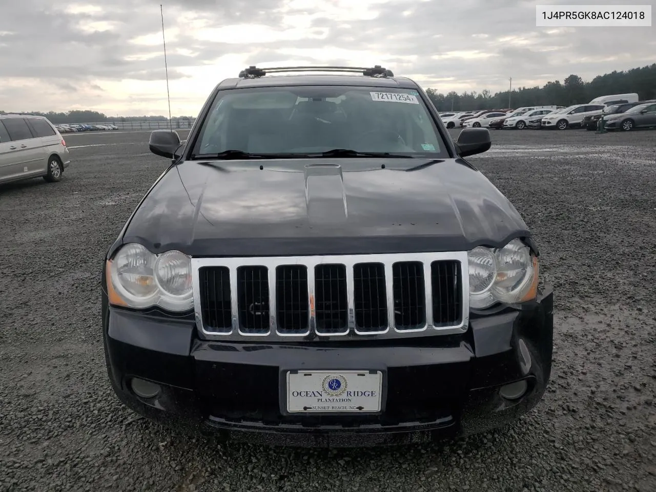 2010 Jeep Grand Cherokee Limited VIN: 1J4PR5GK8AC124018 Lot: 72171254