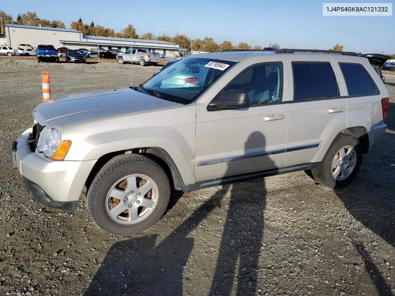 2010 Jeep Grand Cherokee Laredo VIN: 1J4PS4GK8AC121232 Lot: 80798944