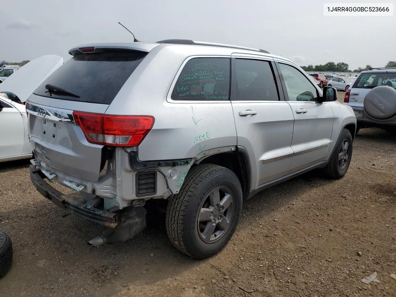 2011 Jeep Grand Cherokee Laredo VIN: 1J4RR4GG0BC523666 Lot: 63884374