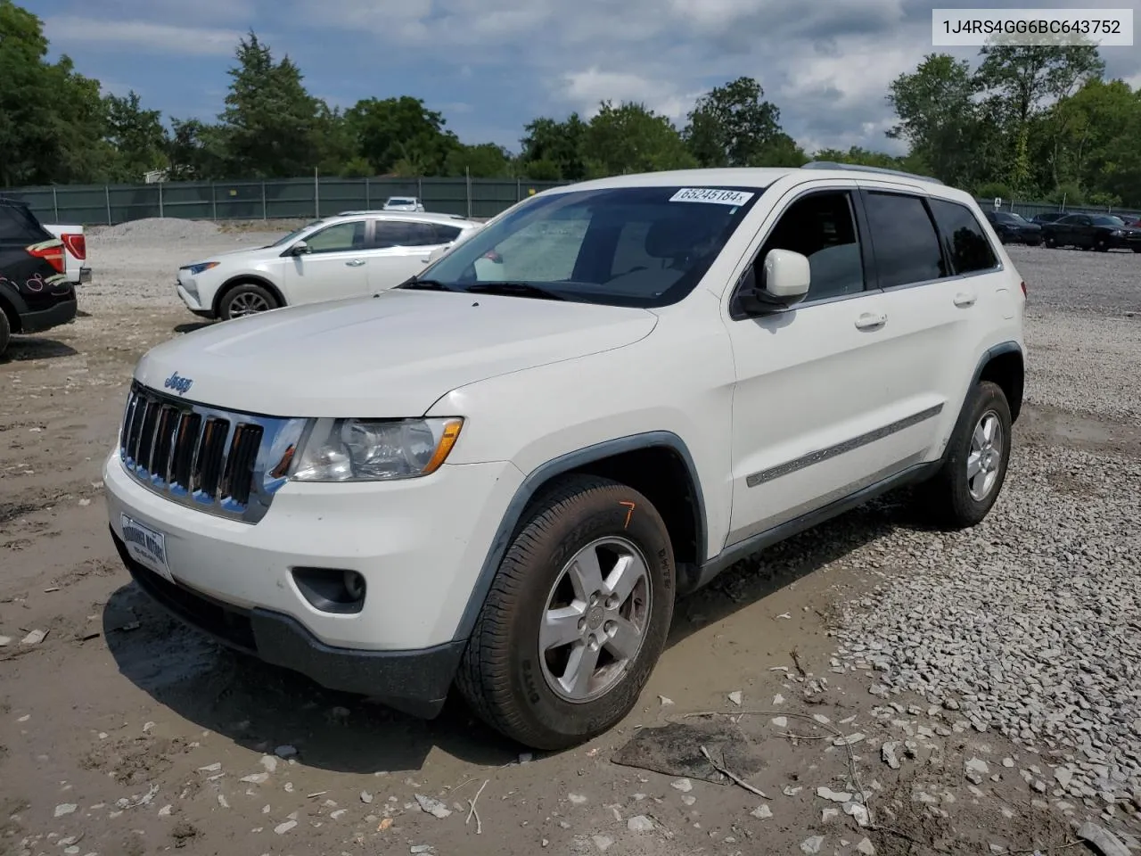 2011 Jeep Grand Cherokee Laredo VIN: 1J4RS4GG6BC643752 Lot: 65245184