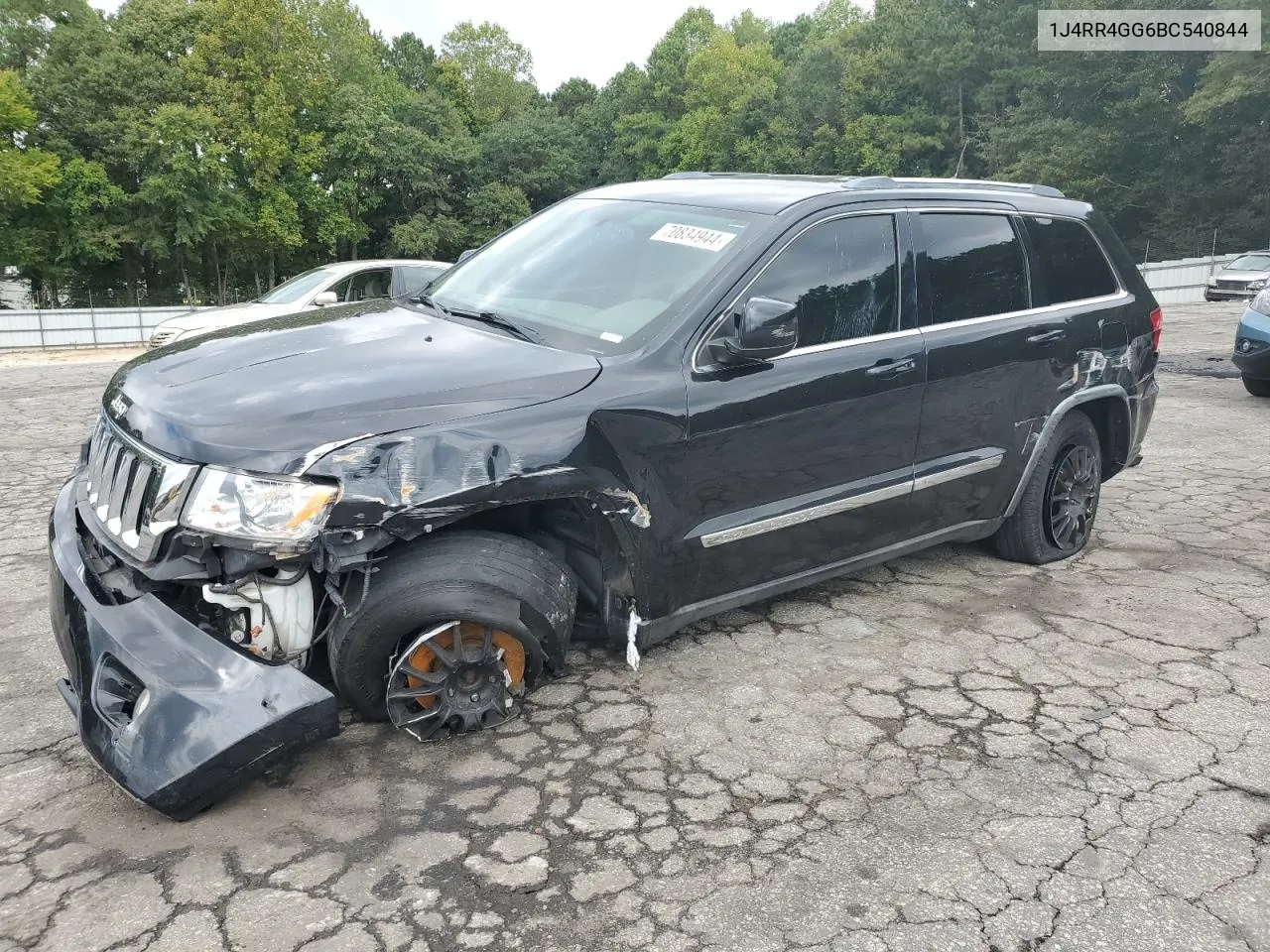 2011 Jeep Grand Cherokee Laredo VIN: 1J4RR4GG6BC540844 Lot: 70834944