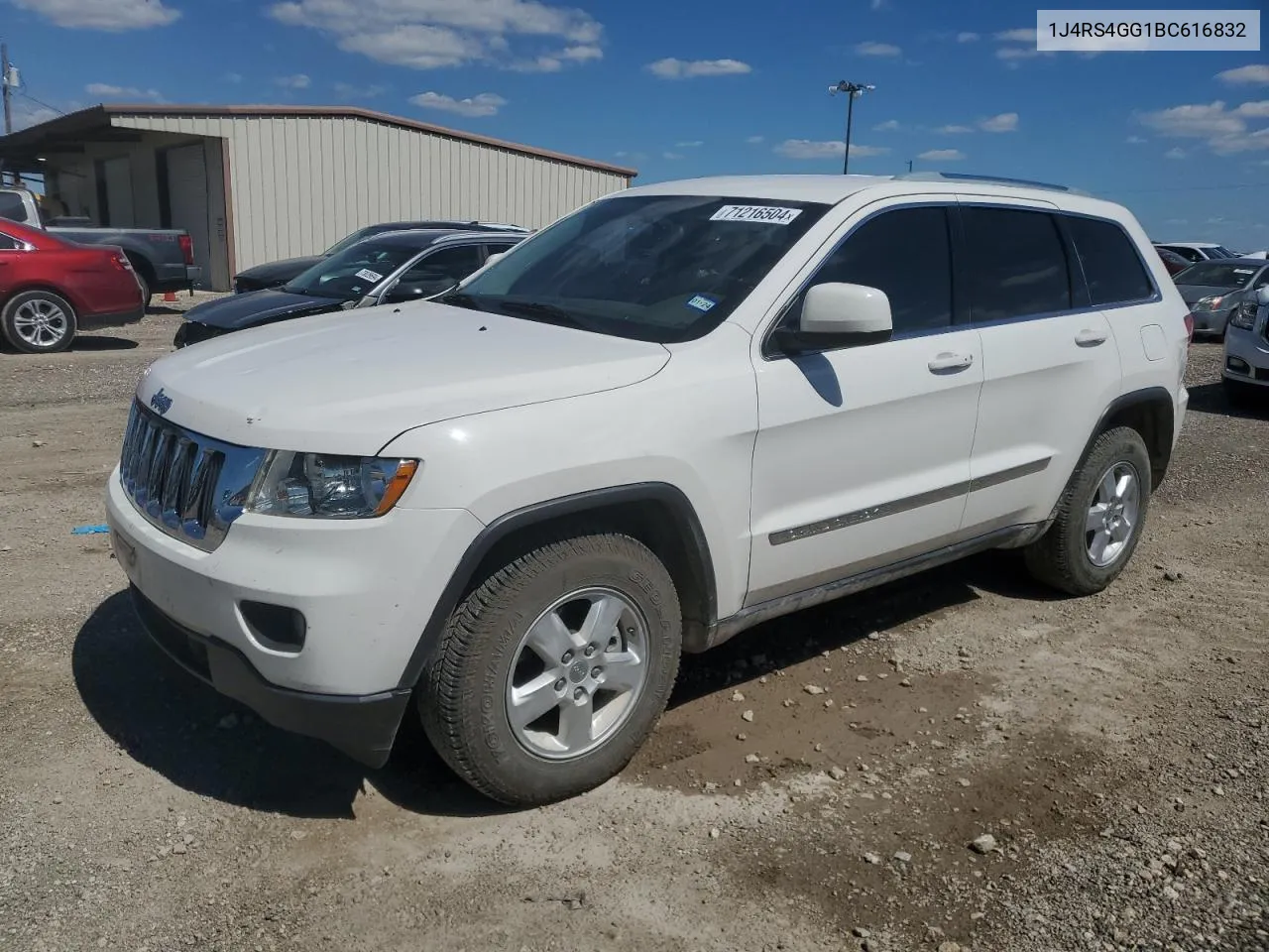 2011 Jeep Grand Cherokee Laredo VIN: 1J4RS4GG1BC616832 Lot: 71216504