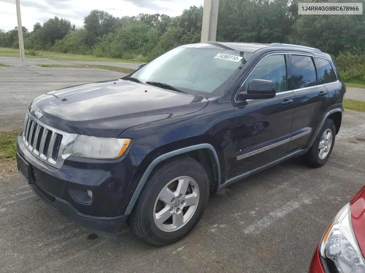 2011 Jeep Grand Cherokee Laredo VIN: 1J4RR4GG8BC678966 Lot: 74360114