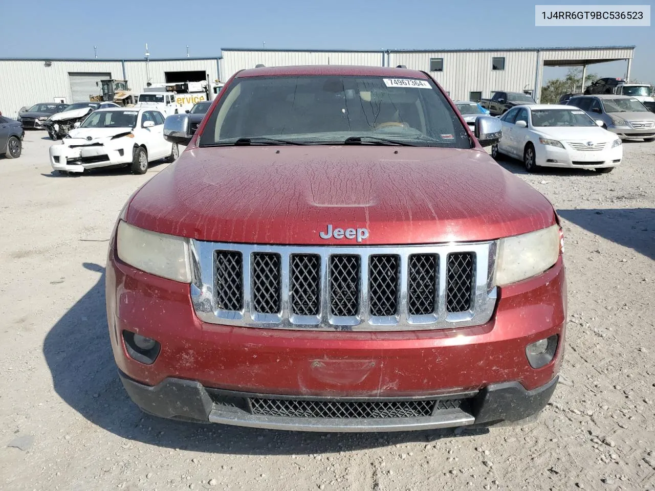 2011 Jeep Grand Cherokee Overland VIN: 1J4RR6GT9BC536523 Lot: 74967364