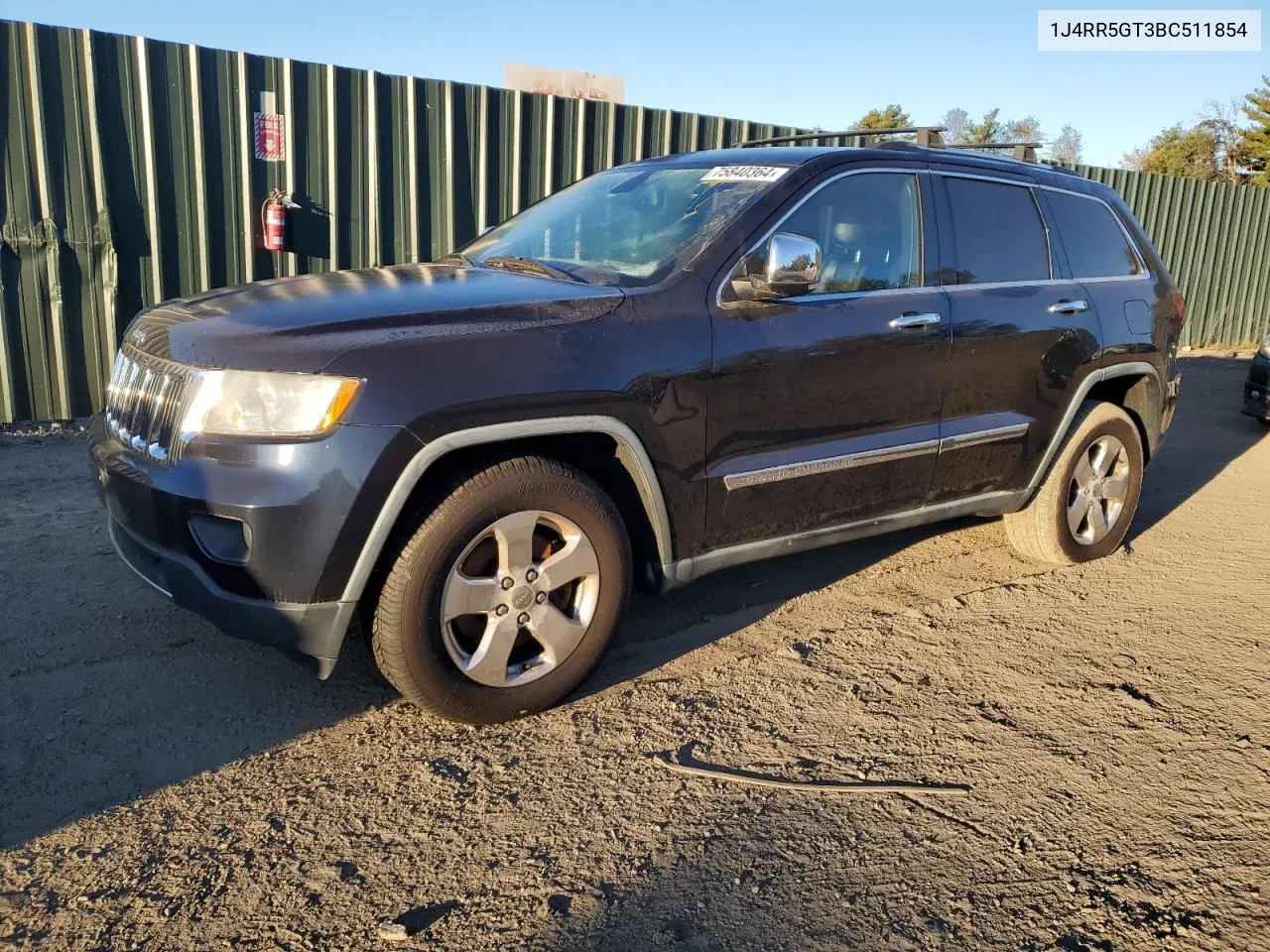 2011 Jeep Grand Cherokee Limited VIN: 1J4RR5GT3BC511854 Lot: 75840364