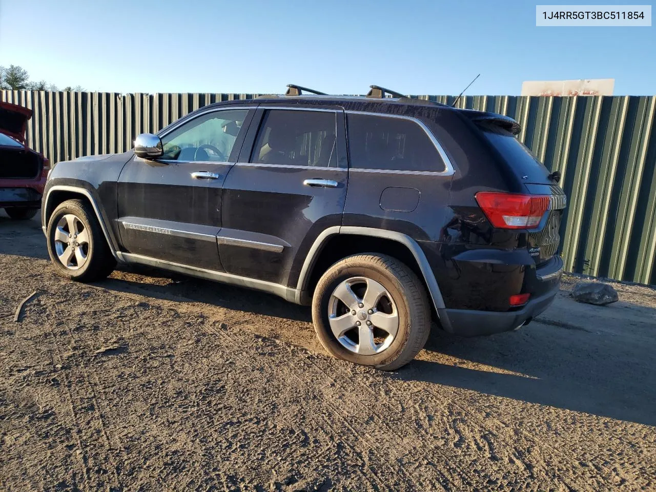 2011 Jeep Grand Cherokee Limited VIN: 1J4RR5GT3BC511854 Lot: 75840364