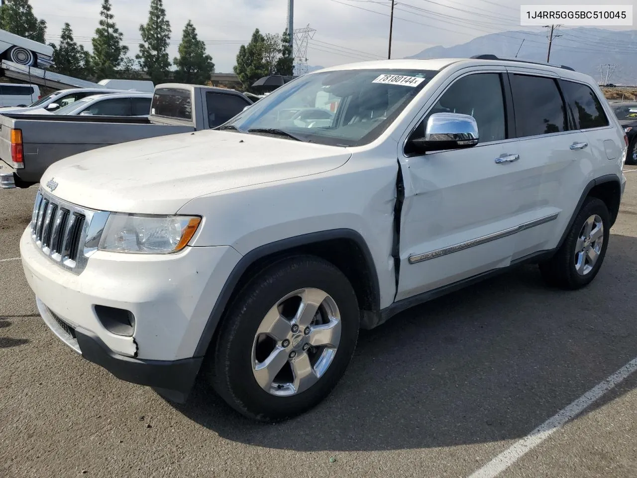 2011 Jeep Grand Cherokee Limited VIN: 1J4RR5GG5BC510045 Lot: 78180144