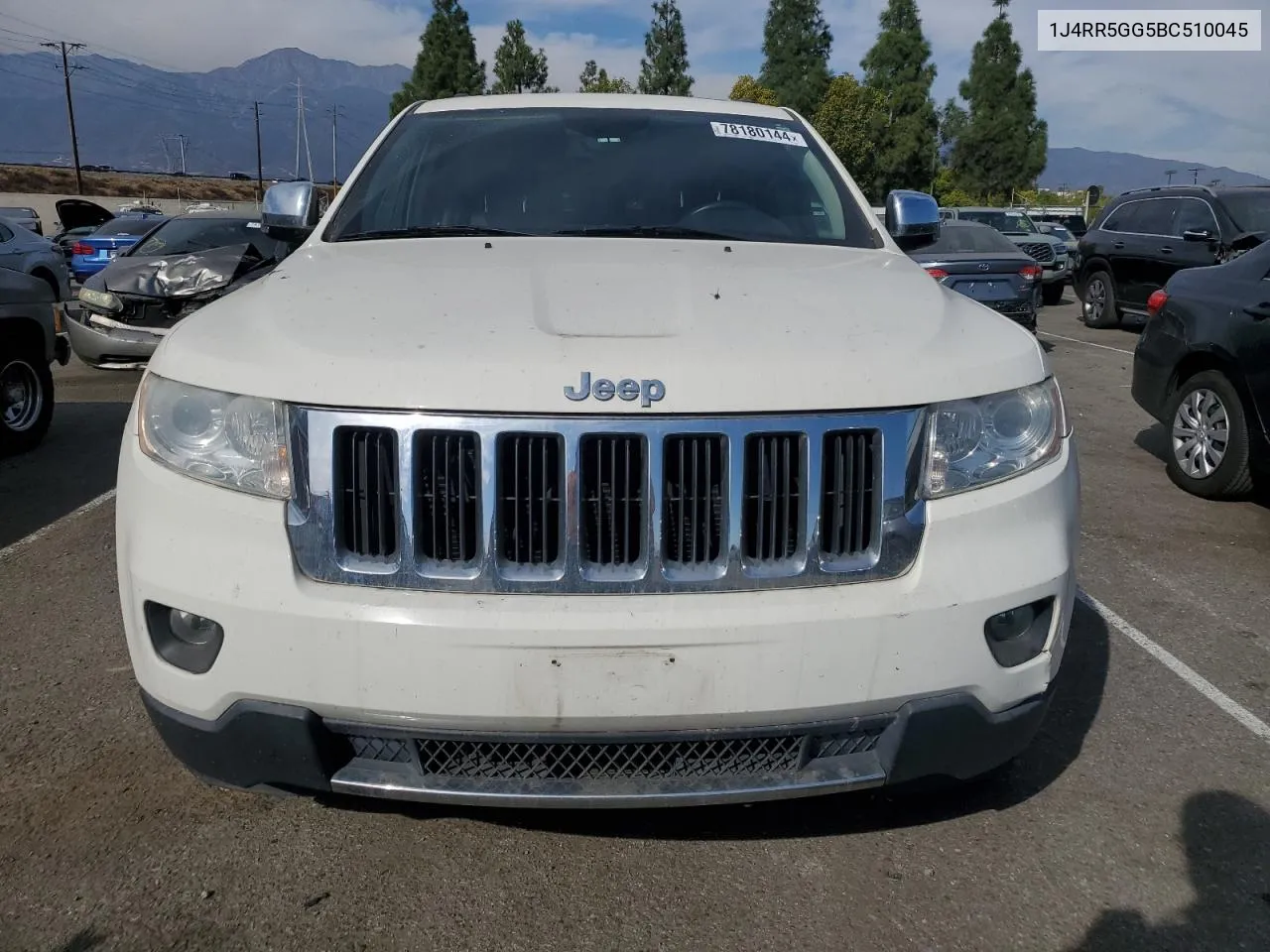 2011 Jeep Grand Cherokee Limited VIN: 1J4RR5GG5BC510045 Lot: 78180144