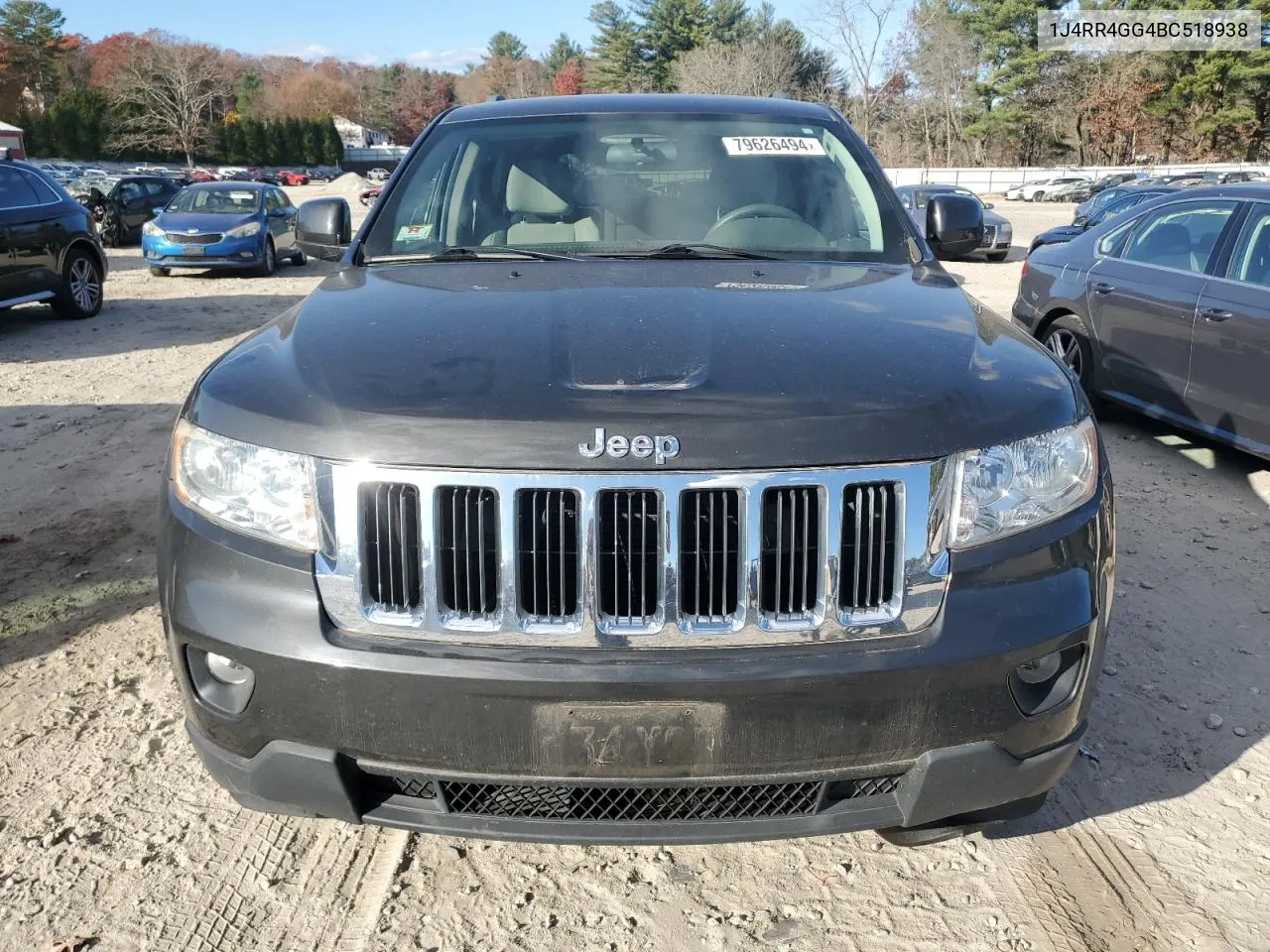 2011 Jeep Grand Cherokee Laredo VIN: 1J4RR4GG4BC518938 Lot: 79626494