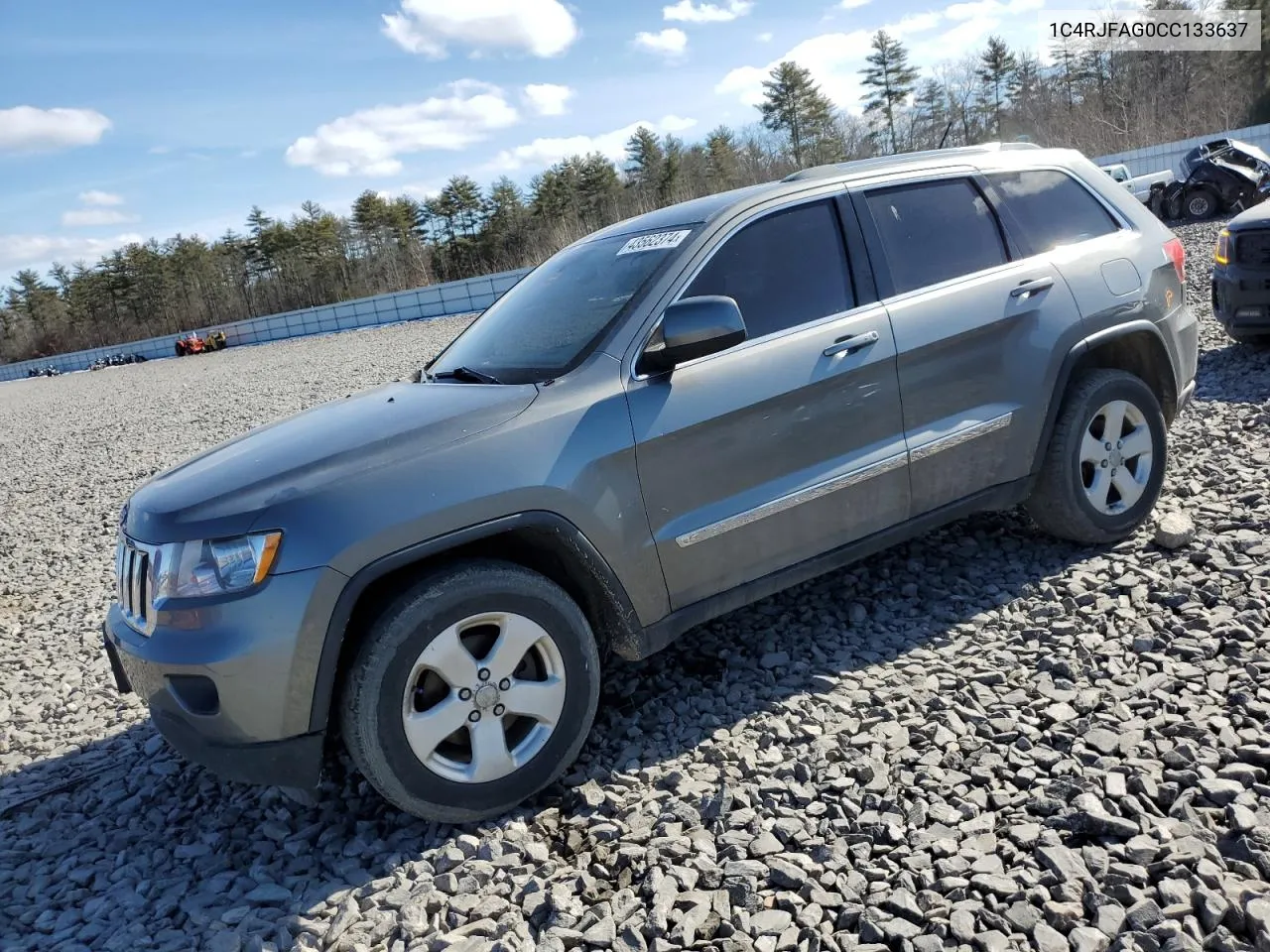 2012 Jeep Grand Cherokee Laredo VIN: 1C4RJFAG0CC133637 Lot: 43562374