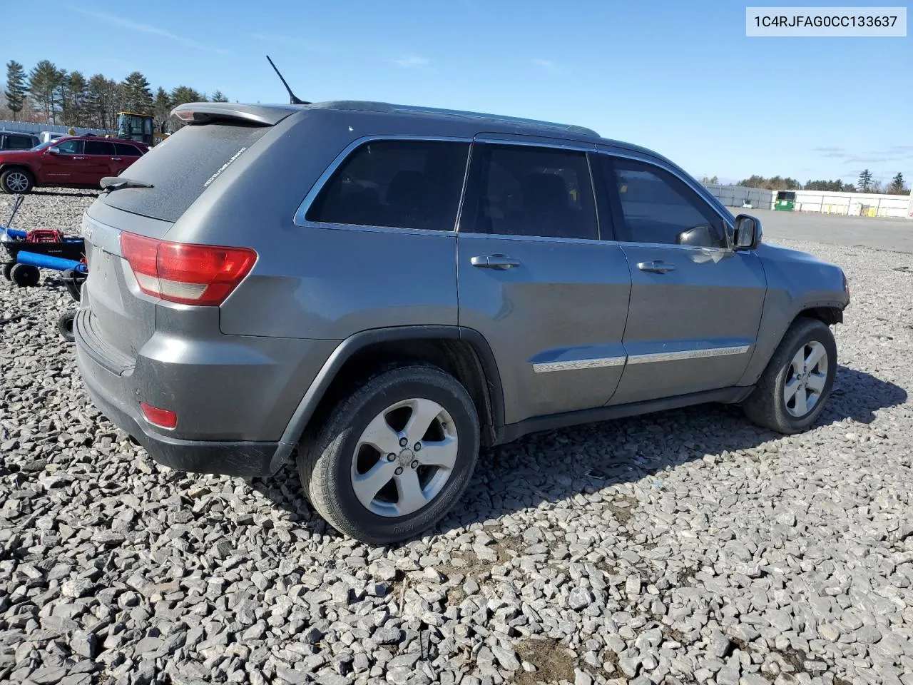 2012 Jeep Grand Cherokee Laredo VIN: 1C4RJFAG0CC133637 Lot: 43562374