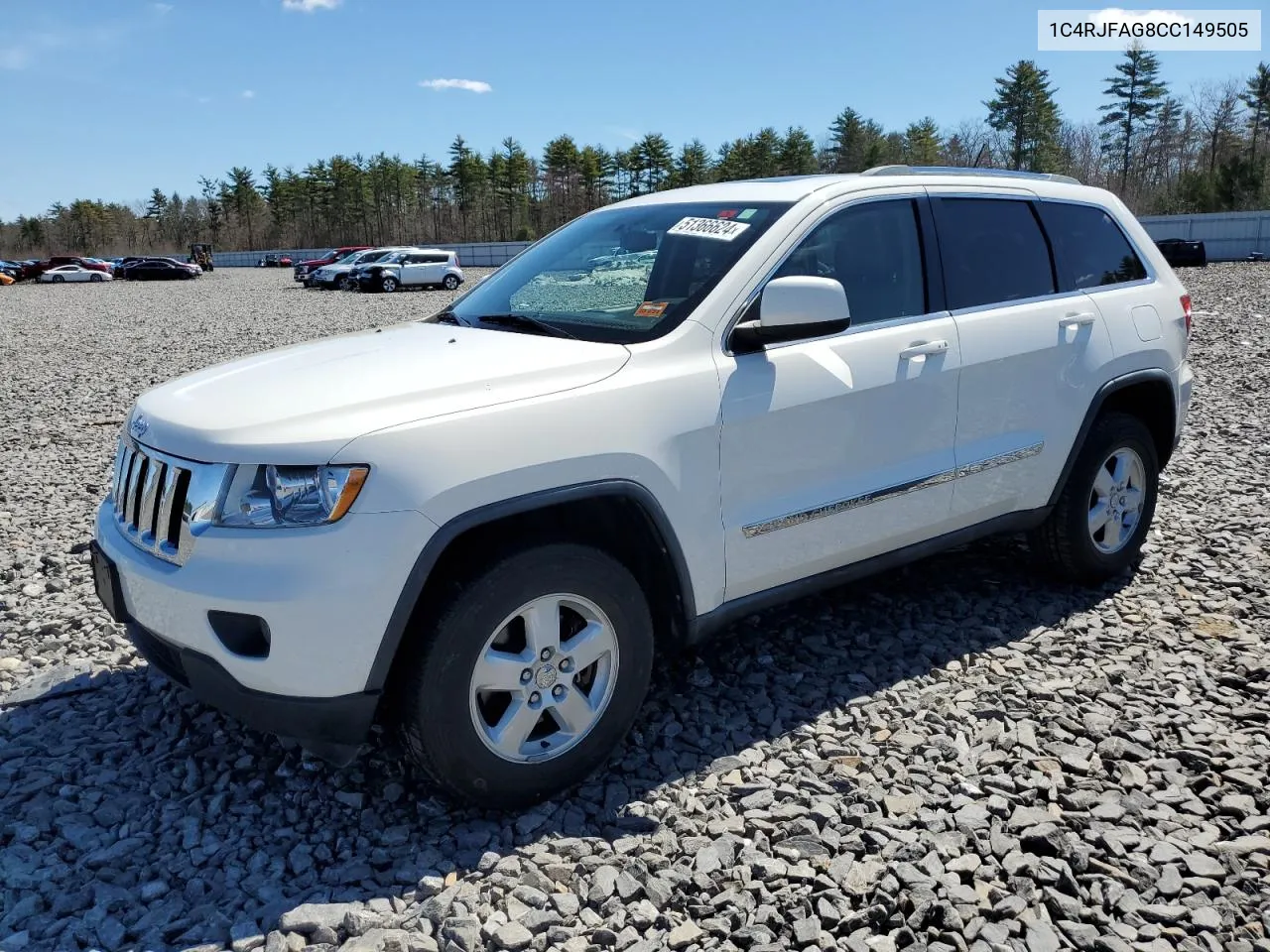 2012 Jeep Grand Cherokee Laredo VIN: 1C4RJFAG8CC149505 Lot: 51366624