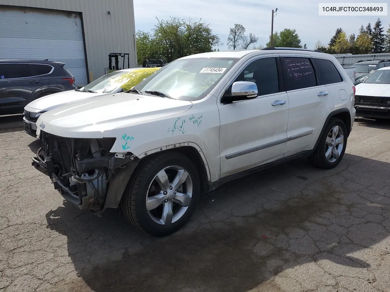 2012 Jeep Grand Cherokee Overland VIN: 1C4RJFCT0CC348493 Lot: 51745434