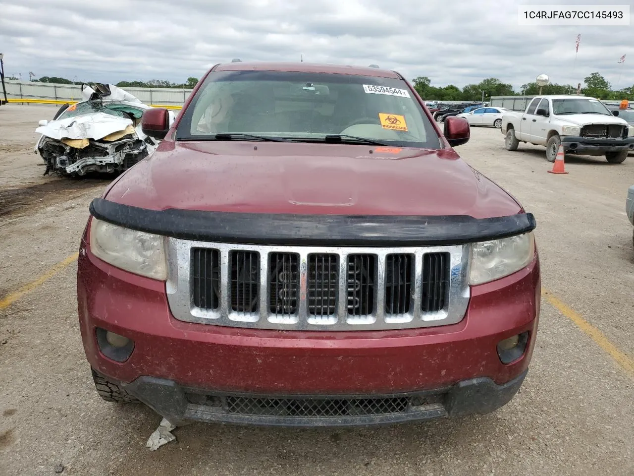 2012 Jeep Grand Cherokee Laredo VIN: 1C4RJFAG7CC145493 Lot: 53594544