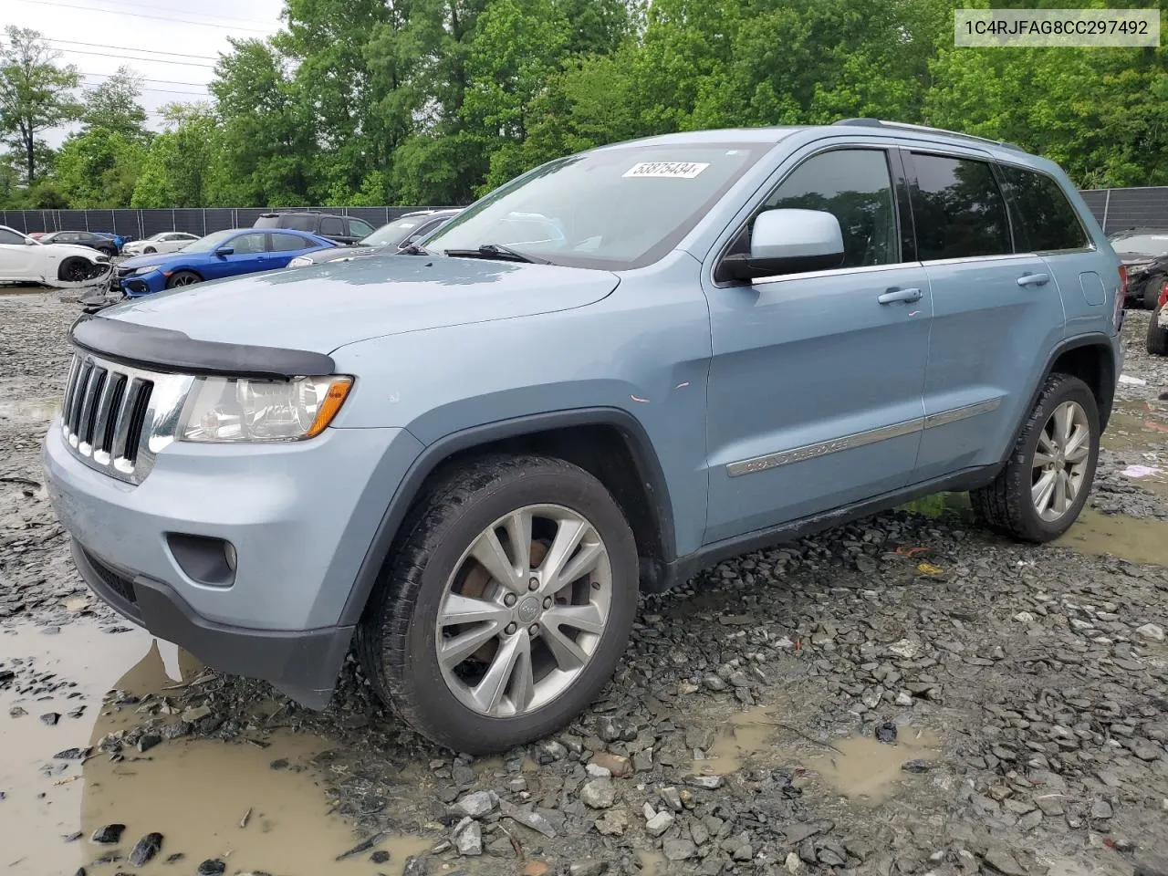 2012 Jeep Grand Cherokee Laredo VIN: 1C4RJFAG8CC297492 Lot: 53875434